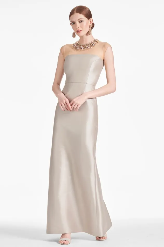 Irina Gown 8211 Frosty Pewter Women Sachin and Babi Evening