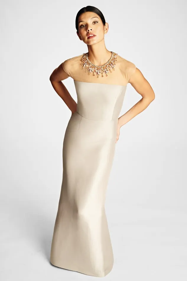 Irina Gown 8211 Frosty Pewter Women Sachin and Babi Evening