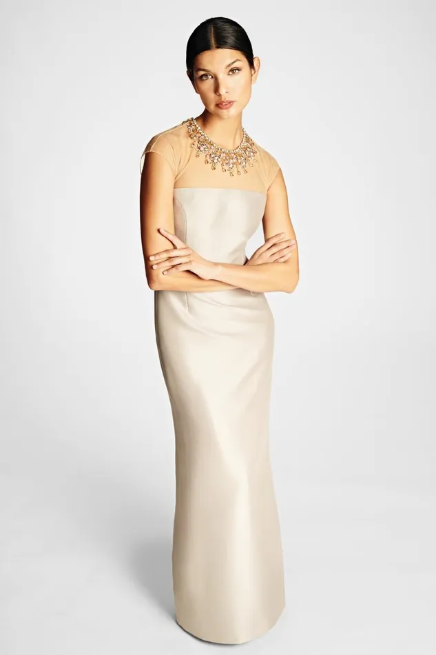 Irina Gown 8211 Frosty Pewter Women Sachin and Babi Evening