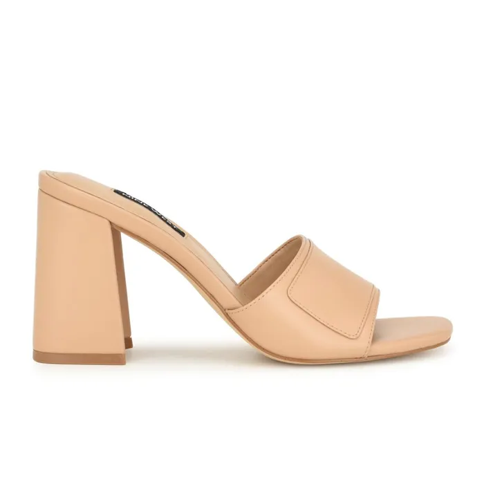 Iriss Slide Sandals Warm Blush Women Nine West Mid Heels