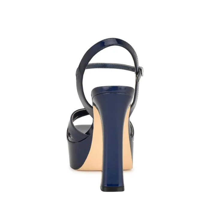 Iriv Platform Sandals Blue Patent Women Nine West Platforms Iriv Platform Sandals Blue Patent Women Nine West Platforms
