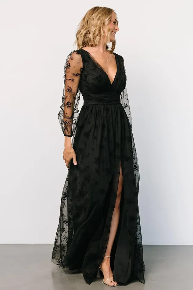 Isabelle Tulle Maxi Dress Black Women Baltic Born Tulle Styles