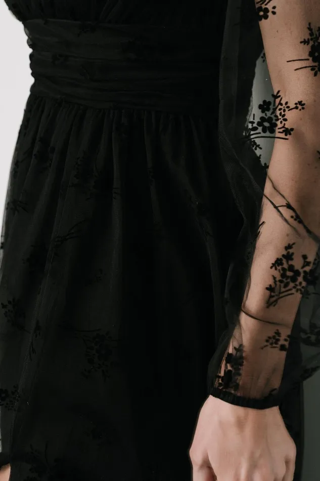 Isabelle Tulle Maxi Dress Black Women Baltic Born Tulle Styles