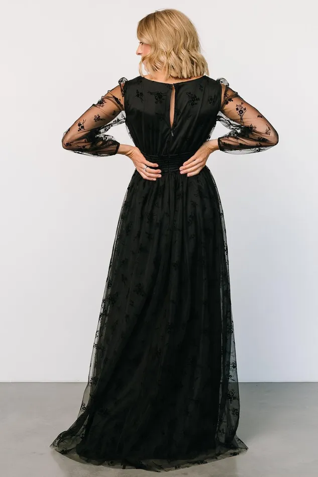Isabelle Tulle Maxi Dress Black Women Baltic Born Tulle Styles
