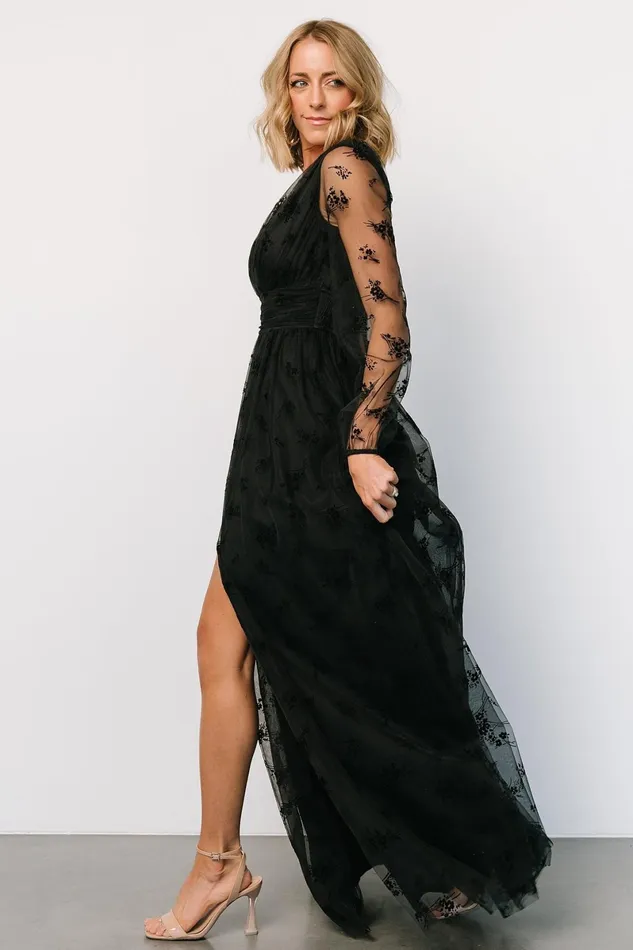 Isabelle Tulle Maxi Dress Black Women Baltic Born Tulle Styles