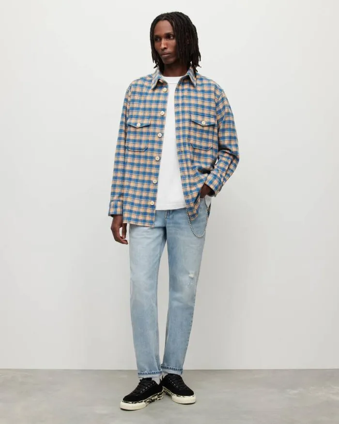 Isac Oversized Crew TShirt Optic White Men AllSaints TShirts