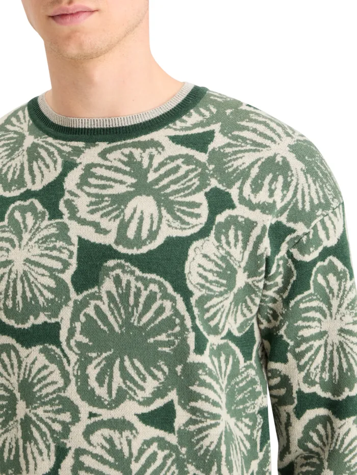 JACQUARD REGULAR FIT SWEATER San Fran Flower Men Scotch and Soda Knitwear