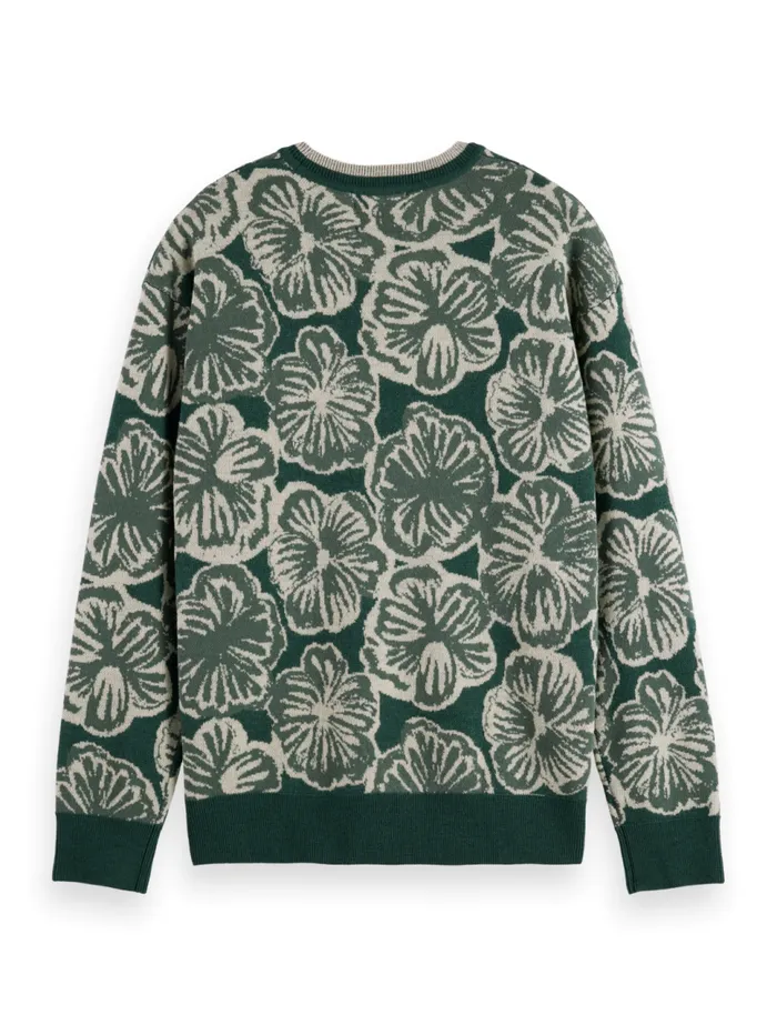 JACQUARD REGULAR FIT SWEATER San Fran Flower Men Scotch and Soda Knitwear