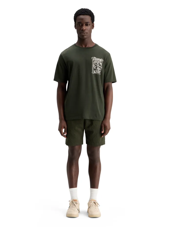 Jacquard Terry Sweatshorts Heritage Green Men Scotch and Soda Shorts
