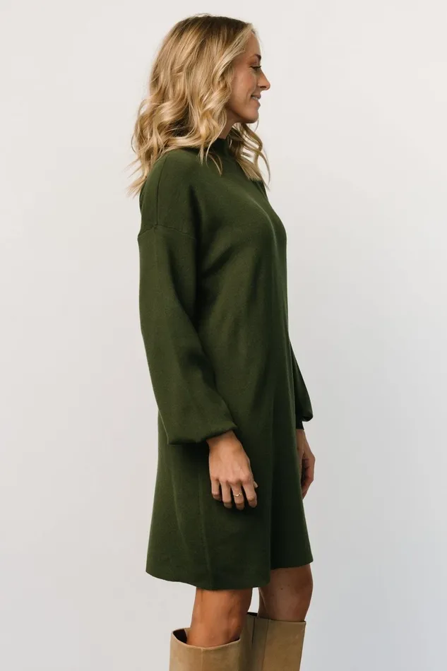 Jennings Sweater Dress Deep Olive Women Baltic Born Sweaters