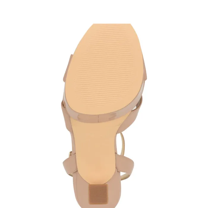 Jessie Platform Ankle Strap Sandals Light Natural Women Nine West Dress