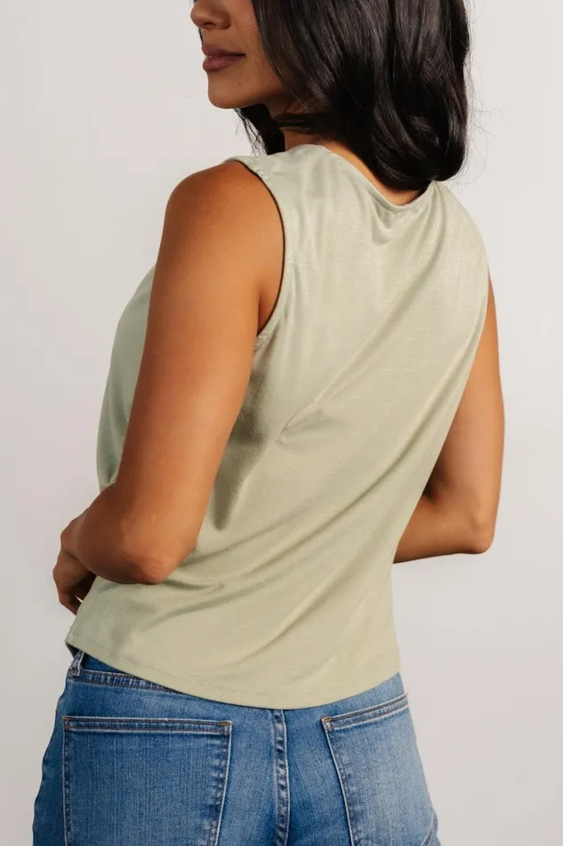 Jia Ruched Tank Top Light Sage Women Baltic Born Blouses Shirts