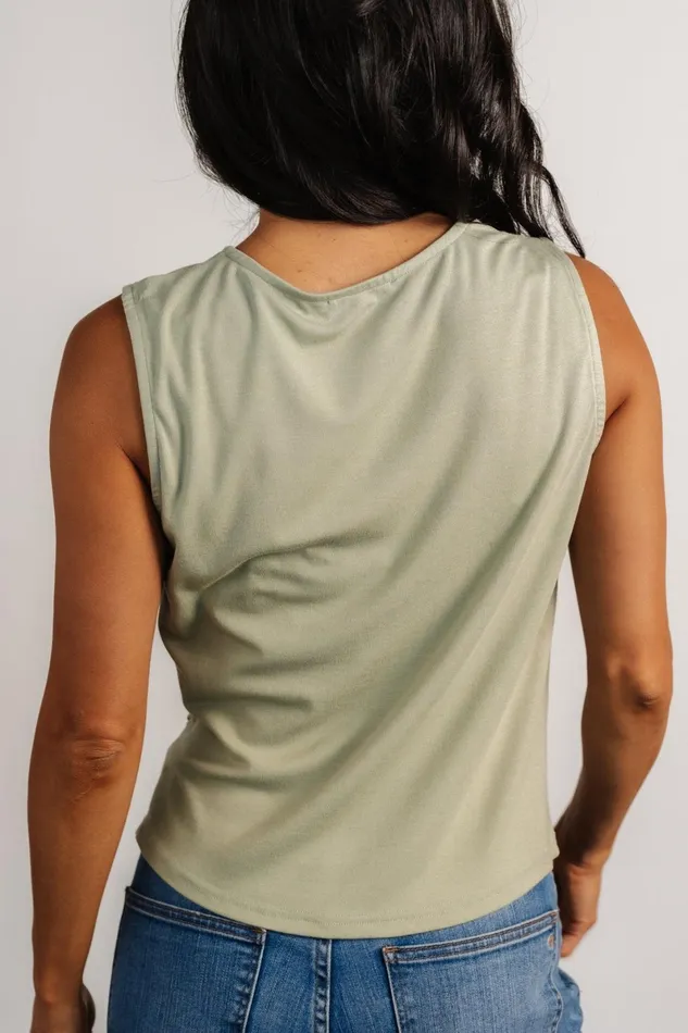 Jia Ruched Tank Top Light Sage Women Baltic Born Blouses Shirts