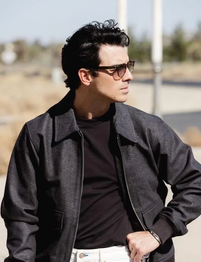 JOE JONAS X SCOTCH SODA SUEDE TUXEDO BLOUSON Anthracite Men Scotch and Soda Jackets and Coats JOE JONAS X SCOTCH SODA SUEDE TUXEDO BLOUSON Anthracite Men Scotch and Soda Jackets and Coats