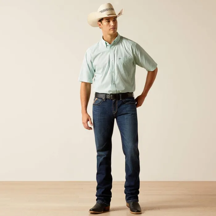 Jordan Fitted Shirt Turquoise Men Ariat Button Down Shirts Jordan Fitted Shirt Turquoise Men Ariat Button Down Shirts