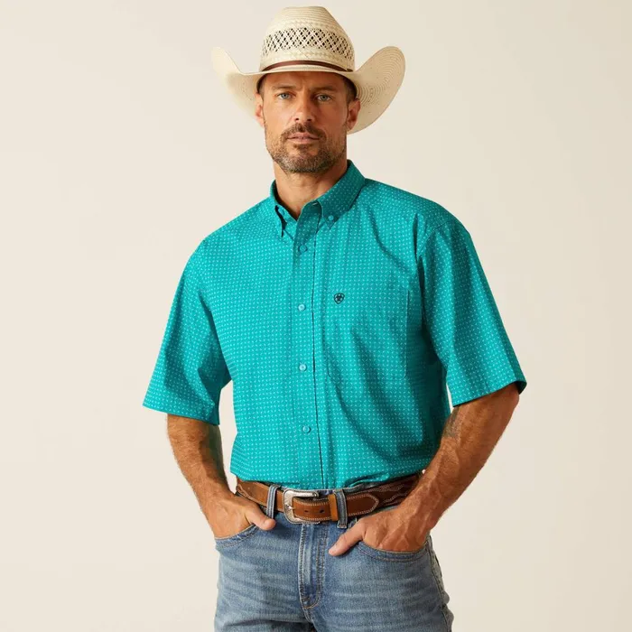Judd Classic Fit Shirt Turquoise Men Ariat Button Down Shirts