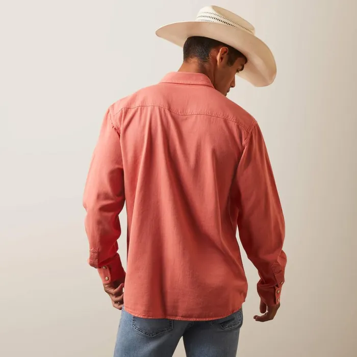 Jurlington Retro Fit Shirt Faded Brick Men Ariat Button Down Shirts Jurlington Retro Fit Shirt Faded Brick Men Ariat Button Down Shirts