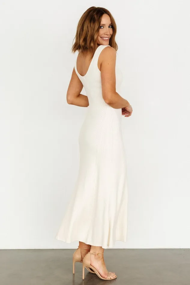 Justine Ribbed Tank Maxi Dress Cream Women Baltic Born Maxi Dresses Justine Ribbed Tank Maxi Dress Cream Women Baltic Born Maxi Dresses