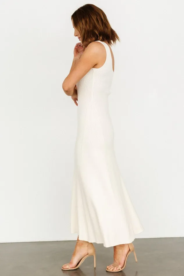 Justine Ribbed Tank Maxi Dress Cream Women Baltic Born Maxi Dresses Justine Ribbed Tank Maxi Dress Cream Women Baltic Born Maxi Dresses