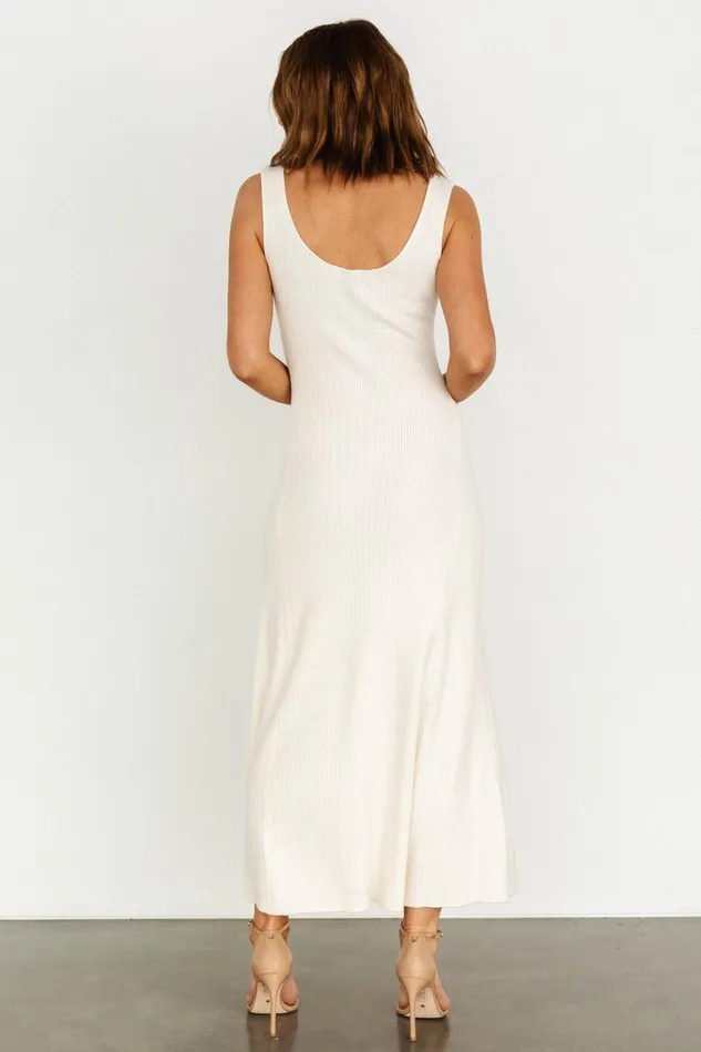 Justine Ribbed Tank Maxi Dress Cream Women Baltic Born Maxi Dresses Justine Ribbed Tank Maxi Dress Cream Women Baltic Born Maxi Dresses