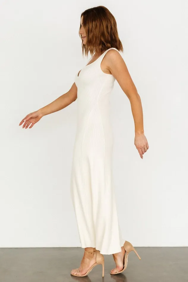 Justine Ribbed Tank Maxi Dress Cream Women Baltic Born Maxi Dresses Justine Ribbed Tank Maxi Dress Cream Women Baltic Born Maxi Dresses