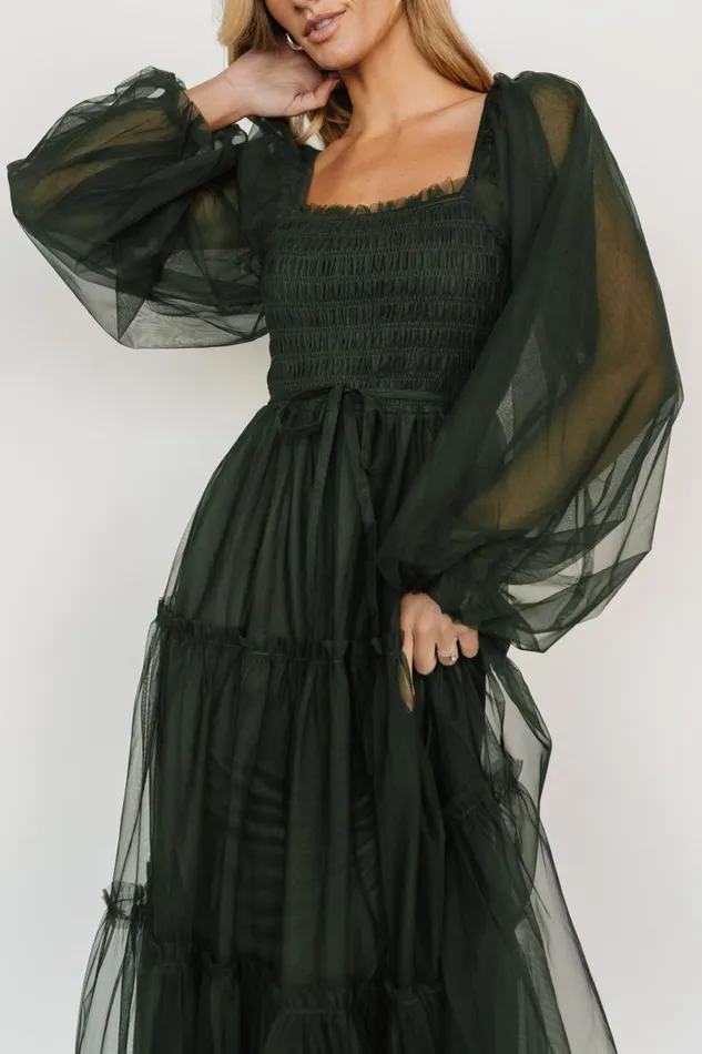Katrina Tulle Maxi Dress Dark Green Women Baltic Born Tulle Styles Katrina Tulle Maxi Dress Dark Green Women Baltic Born Tulle Styles