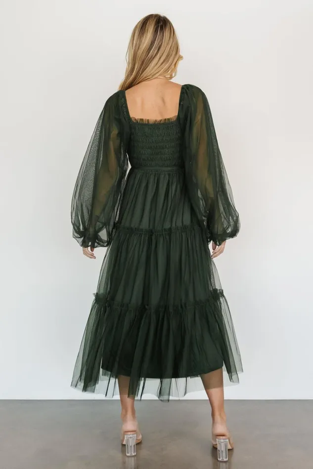 Katrina Tulle Maxi Dress Dark Green Women Baltic Born Tulle Styles Katrina Tulle Maxi Dress Dark Green Women Baltic Born Tulle Styles