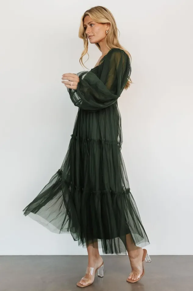Katrina Tulle Maxi Dress Dark Green Women Baltic Born Tulle Styles Katrina Tulle Maxi Dress Dark Green Women Baltic Born Tulle Styles