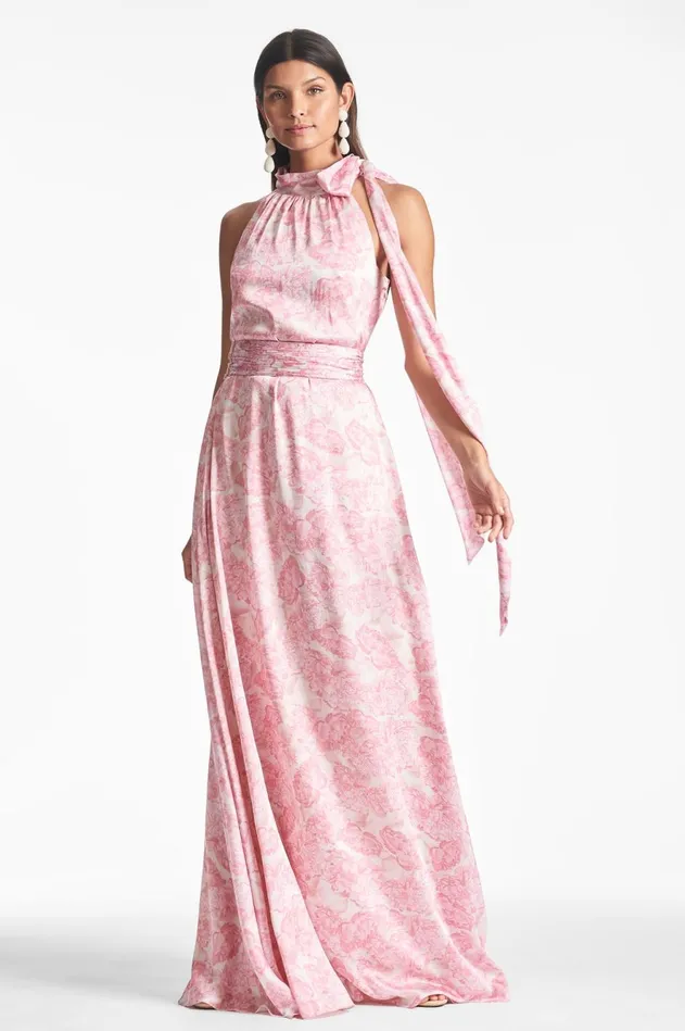 Kayla Gown 8211 Rouge Damask Rose Women Sachin and Babi Formal