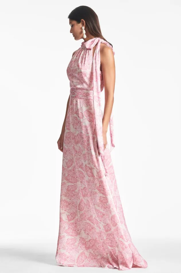 Kayla Gown 8211 Rouge Damask Rose Women Sachin and Babi Formal