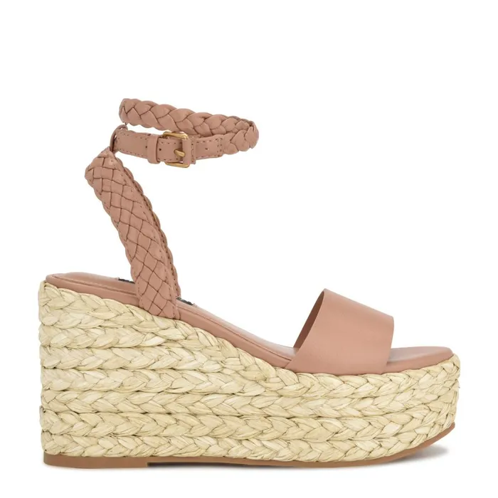 Keily Espadrille Wedge Sandals Light Natural Women Nine West Sandals