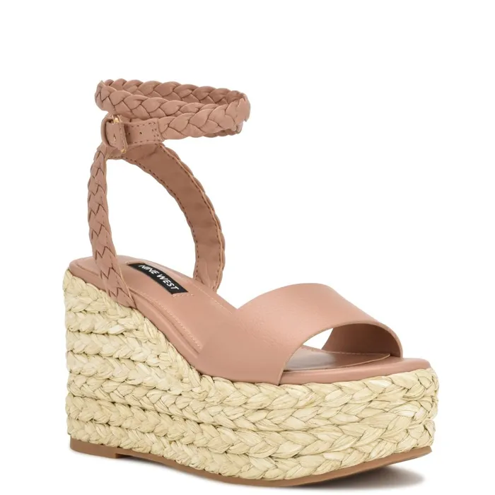 Keily Espadrille Wedge Sandals Light Natural Women Nine West Sandals Keily Espadrille Wedge Sandals Light Natural Women Nine West Sandals