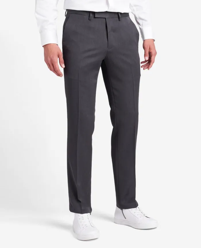 Kenneth Cole Dress Pants Men Urban Heather SlimFit Dress Pant Medium Grey