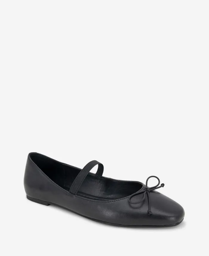 Kenneth Cole Flats and Loafers Women Myra Leather Ballet Flat Black