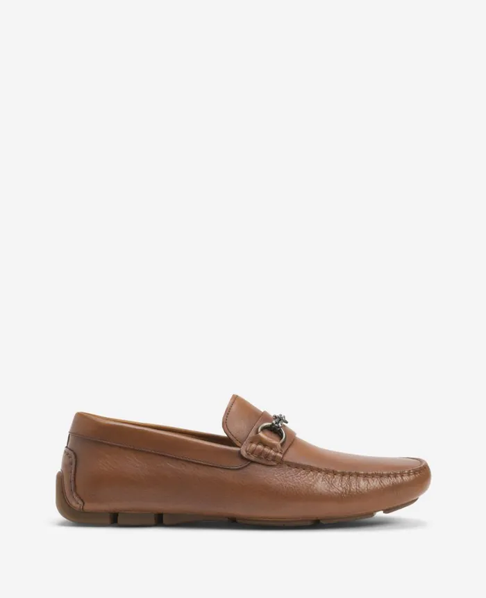 Kenneth Cole Loafers Men Theme Bit Detail Driver Cognac