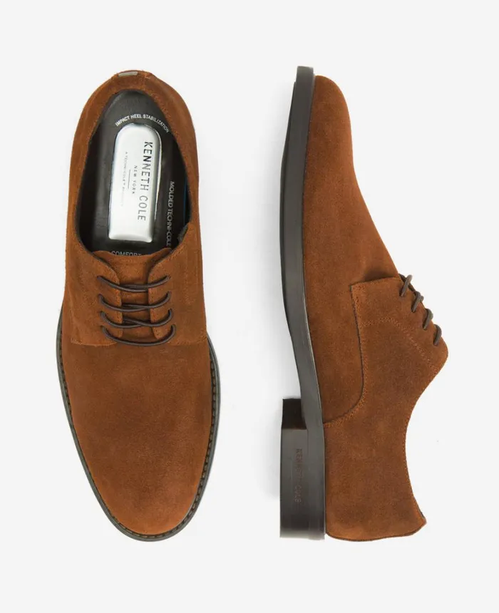 Kenneth Cole Oxfords Men Dress Tech Leather Oxford Brown