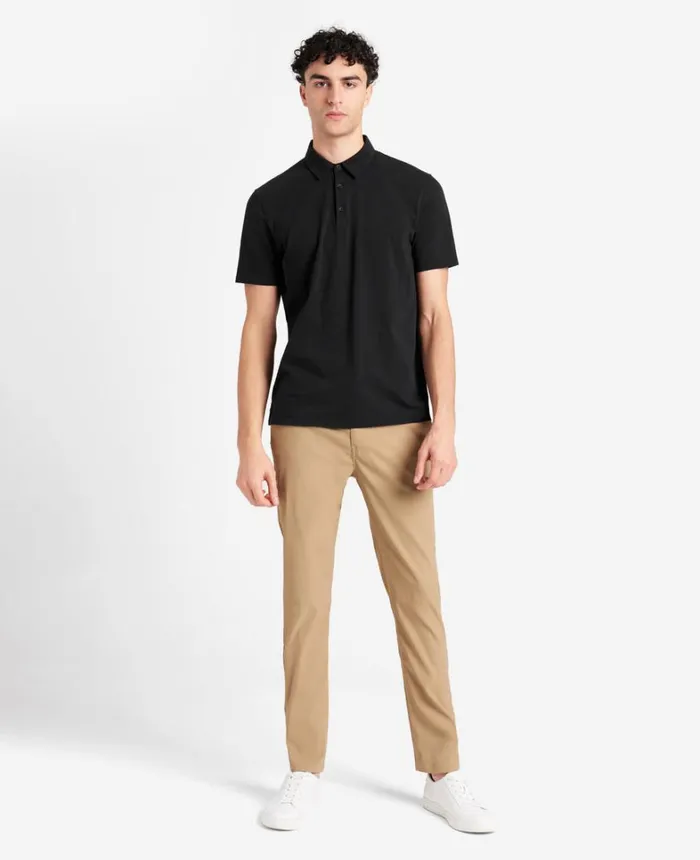 Kenneth Cole Polos and TShirts Men Performance Button Polo Black Kenneth Cole Polos and TShirts Men Performance Button Polo Black