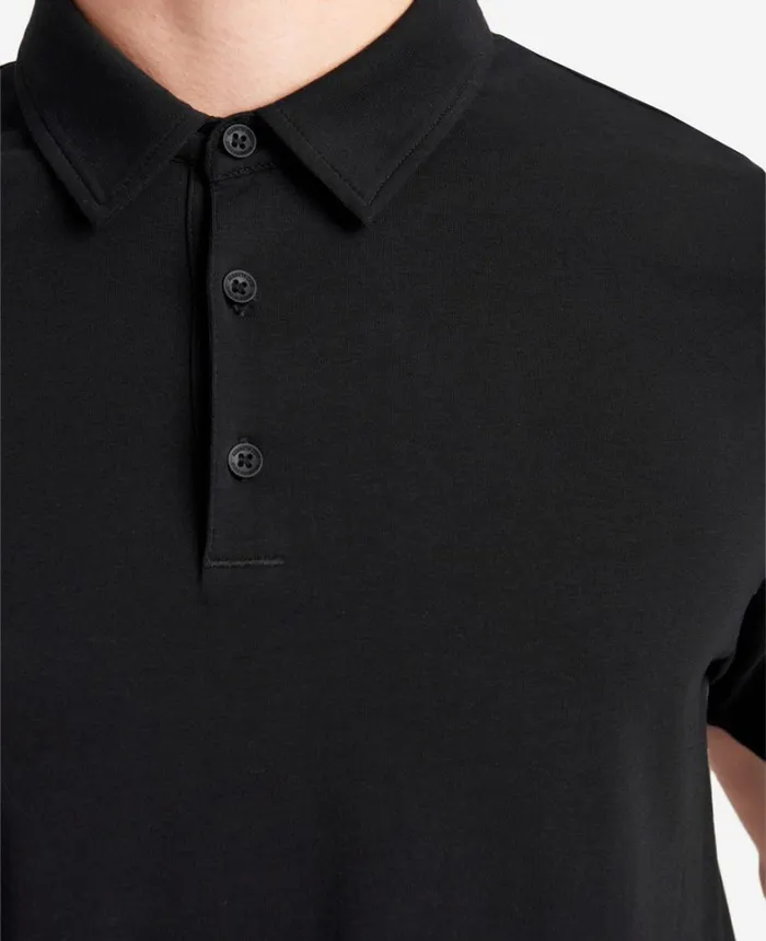Kenneth Cole Polos and TShirts Men Performance Button Polo Black Kenneth Cole Polos and TShirts Men Performance Button Polo Black