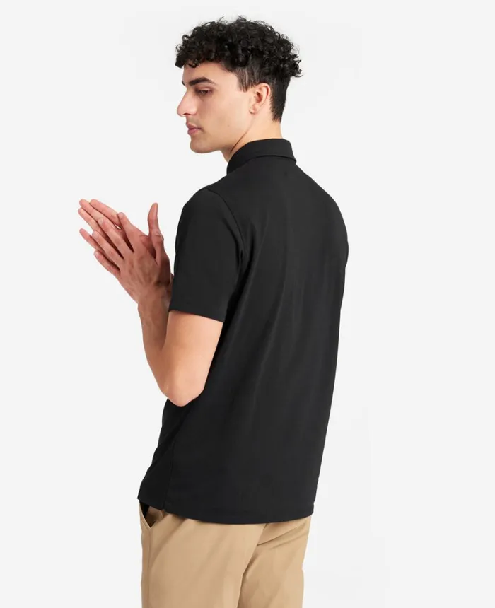 Kenneth Cole Polos and TShirts Men Performance Button Polo Black Kenneth Cole Polos and TShirts Men Performance Button Polo Black