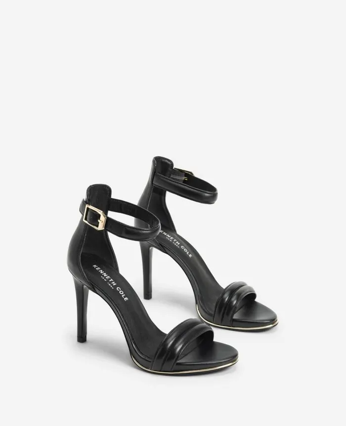 Kenneth Cole Pumps and Heels Women Brooke Ankle Strap Heeled Sandal Black