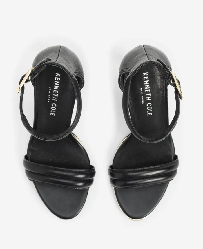 Kenneth Cole Pumps and Heels Women Brooke Ankle Strap Heeled Sandal Black