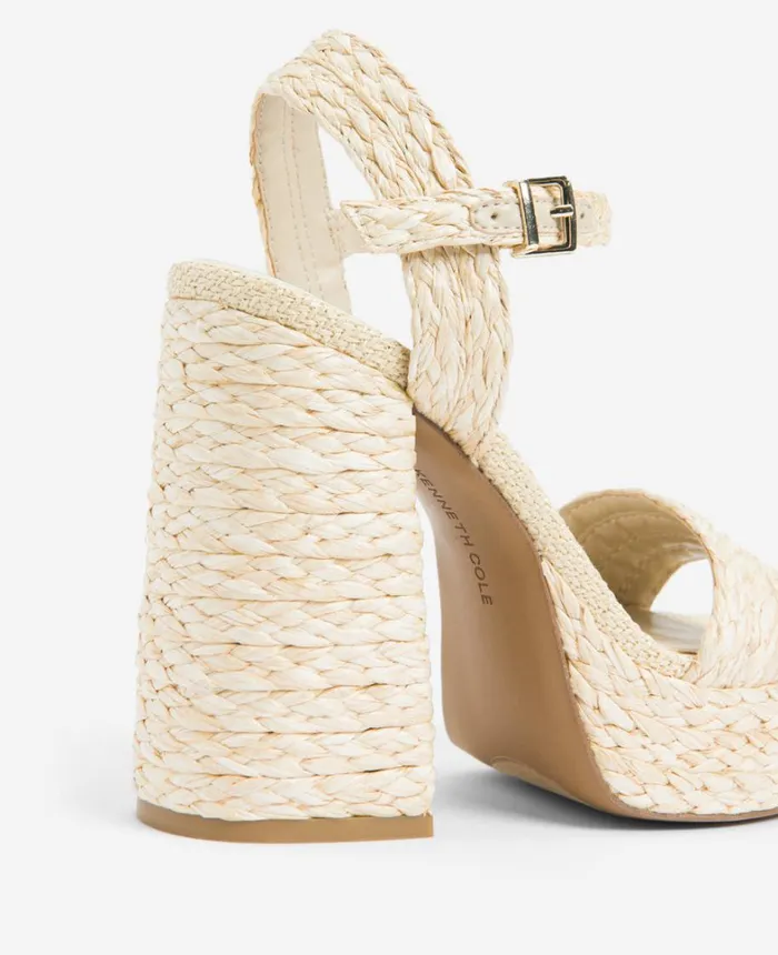 Kenneth Cole Pumps and Heels Women Dolly Ankle Strap Platform Heeled Sandal Natural Raffia Kenneth Cole Pumps and Heels Women Dolly Ankle Strap Platform Heeled Sandal Natural Raffia
