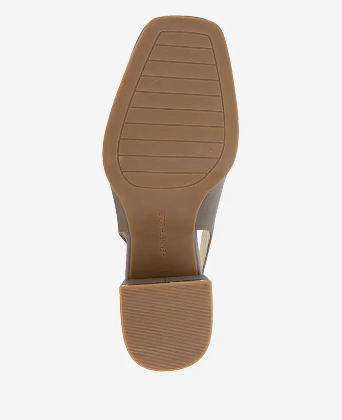 Kenneth Cole Pumps and Heels Women Elina Leather Slingback Loafer Shitake Leather