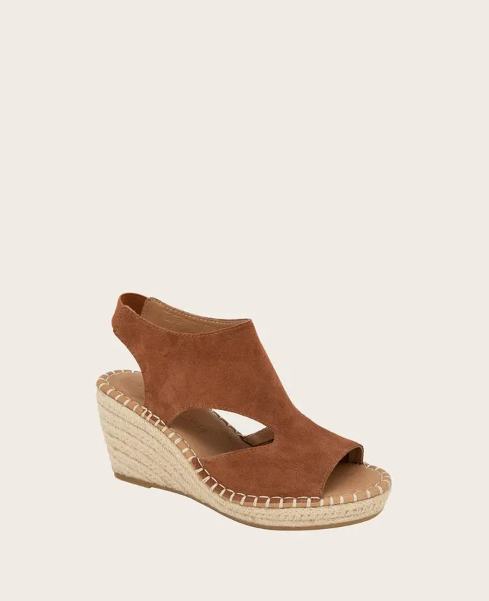 Kenneth Cole Sandals and Wedges Women GENTLE SOULS Cody Suede Espadrille Wedge Luggage Kenneth Cole Sandals and Wedges Women GENTLE SOULS Cody Suede Espadrille Wedge Luggage