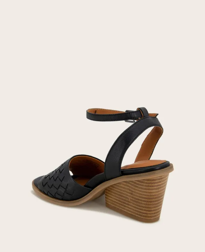 Kenneth Cole Sandals and Wedges Women GENTLE SOULS Nadia Leather Wedge Sandal Black