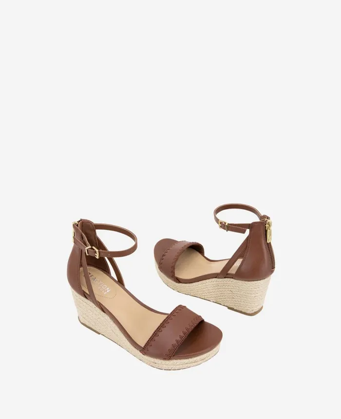 Kenneth Cole Sandals and Wedges Women REACTION 8211 The Colton Espadrille Wedge Sandal Luggage Kenneth Cole Sandals and Wedges Women REACTION 8211 The Colton Espadrille Wedge Sandal Luggage
