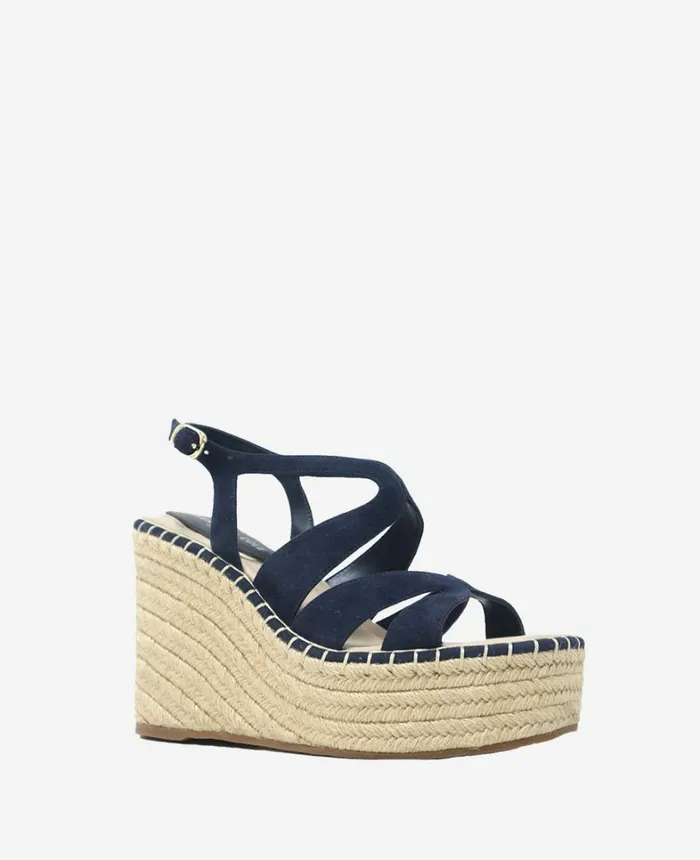 Kenneth Cole Sandals and Wedges Women The Solace Platform Espadrille Wedge Sandal Navy Suede Kenneth Cole Sandals and Wedges Women The Solace Platform Espadrille Wedge Sandal Navy Suede
