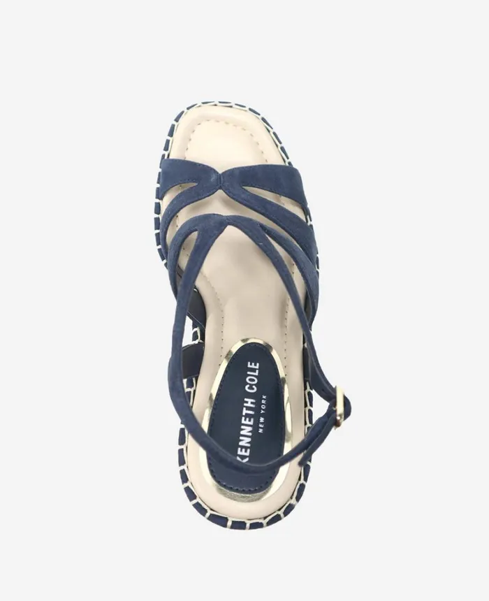 Kenneth Cole Sandals and Wedges Women The Solace Platform Espadrille Wedge Sandal Navy Suede Kenneth Cole Sandals and Wedges Women The Solace Platform Espadrille Wedge Sandal Navy Suede