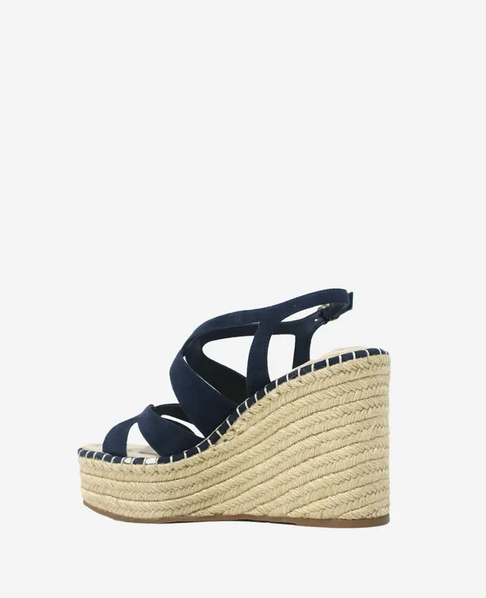 Kenneth Cole Sandals and Wedges Women The Solace Platform Espadrille Wedge Sandal Navy Suede Kenneth Cole Sandals and Wedges Women The Solace Platform Espadrille Wedge Sandal Navy Suede