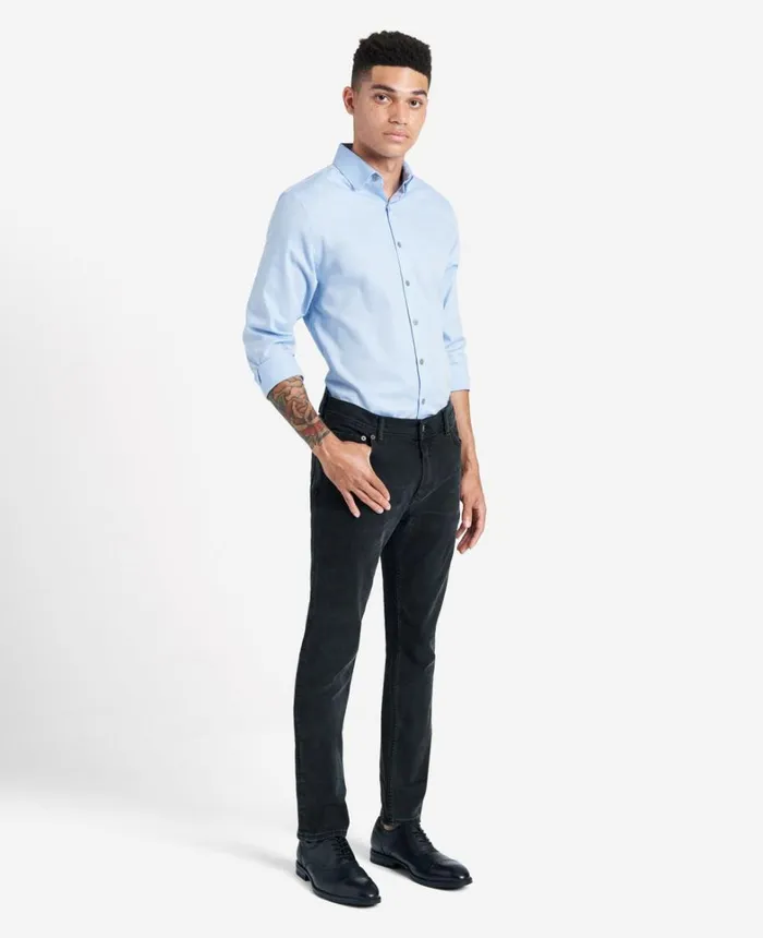 Kenneth Cole Shirts Men SlimFit ButtonDown Stretch Dress Shirt With TEK FIT Light Blue Kenneth Cole Shirts Men SlimFit ButtonDown Stretch Dress Shirt With TEK FIT Light Blue
